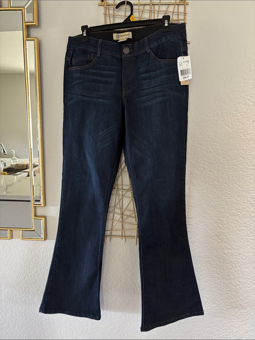 Democracy Dark Indigo Wide Leg Jeans